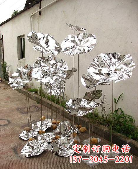 辽阳不锈钢荷叶雕塑——精美绝伦