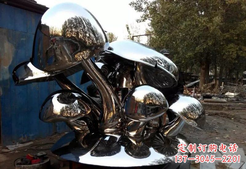 辽阳不锈钢公园蘑菇雕塑
