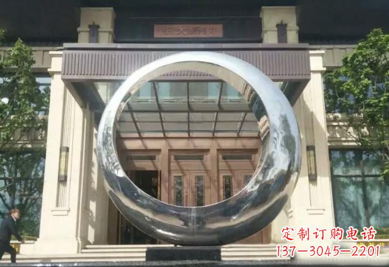 辽阳不锈钢公园圆环雕塑精致美观的艺术品