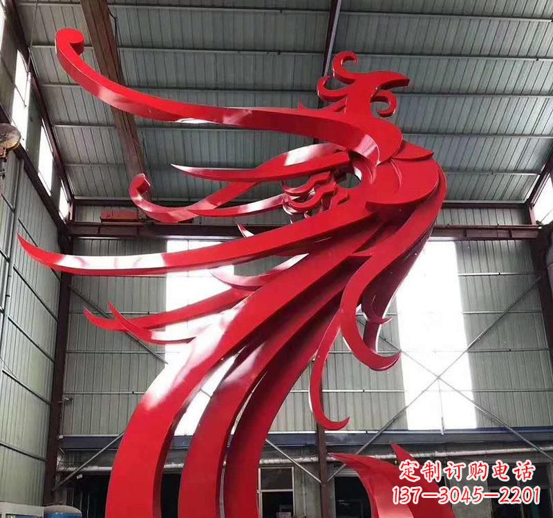 辽阳不锈钢凤凰雕塑高雅而精致