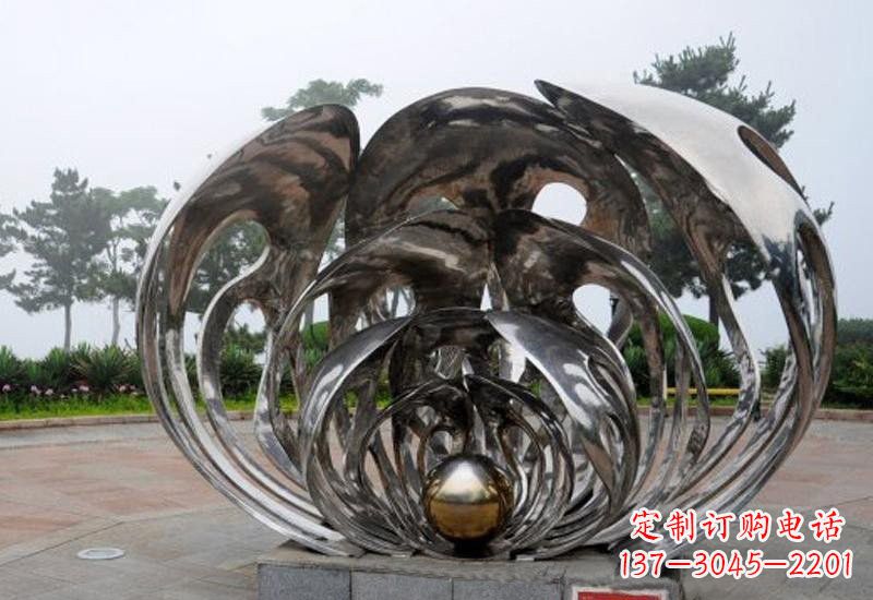 辽阳不锈钢贝壳雕塑海洋风情的精美礼赞