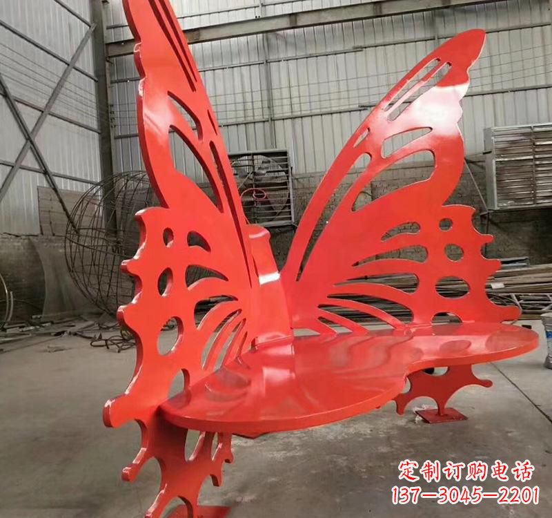 辽阳不锈钢蝴蝶座椅雕塑美丽的艺术作品