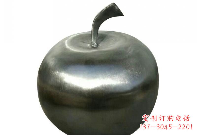 辽阳不锈钢苹果雕塑精美的艺术之作