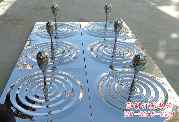辽阳不锈钢水滴雕塑激发自然之美