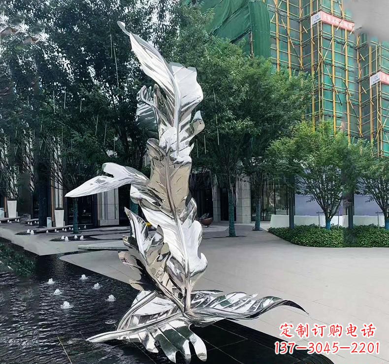 辽阳不锈钢公园树叶雕塑精美绝伦