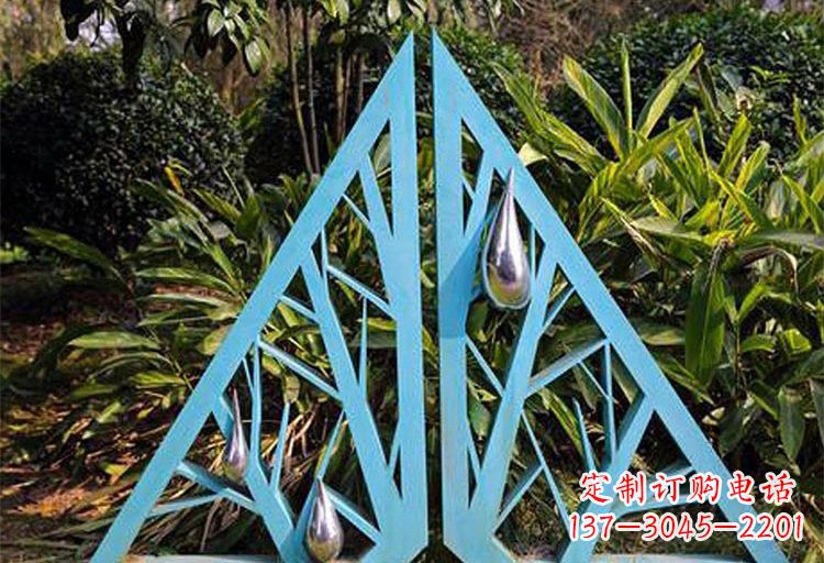 辽阳不锈钢树枝雕塑——点缀不锈钢公园美景