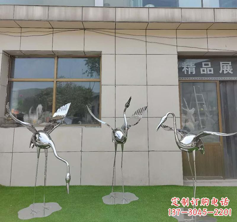 辽阳不锈钢仙鹤雕塑传承传统文化