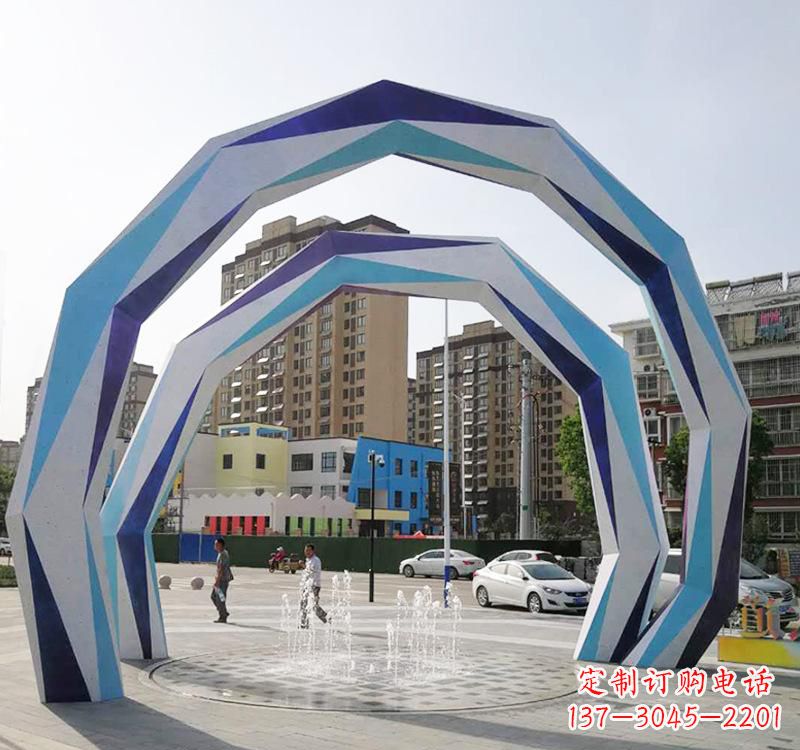 辽阳不锈钢拱门创意雕塑