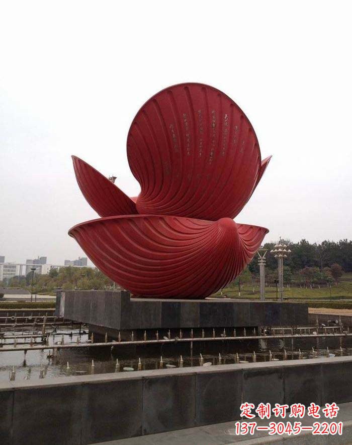 辽阳不锈钢广场贝壳喷泉雕塑