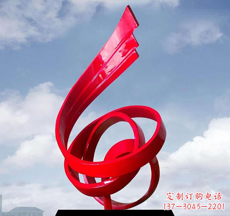 辽阳不锈钢广场城市飘带雕塑