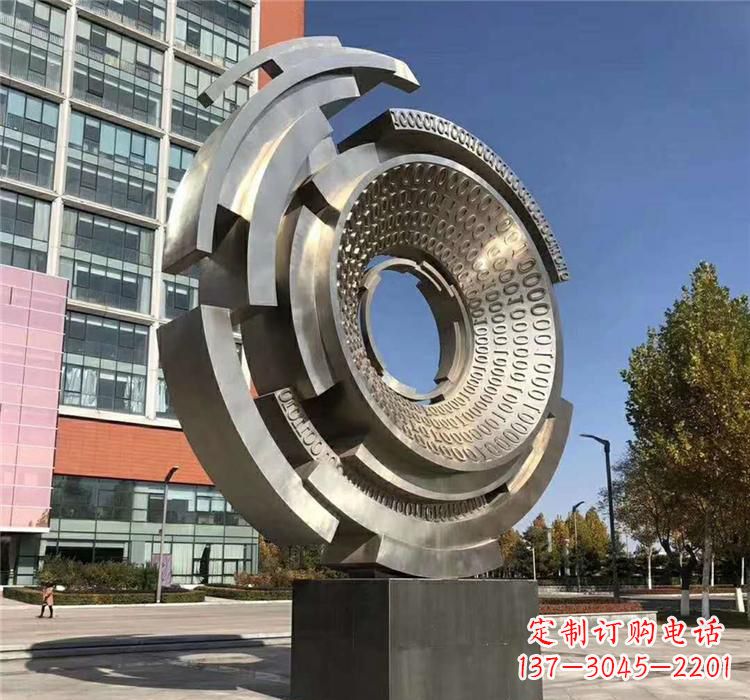 辽阳不锈钢广场齿轮雕塑