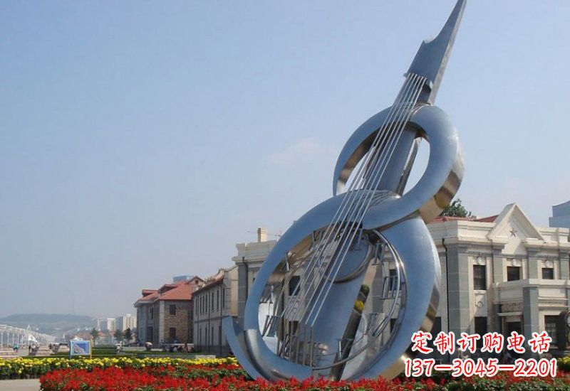 辽阳不锈钢大提琴雕塑