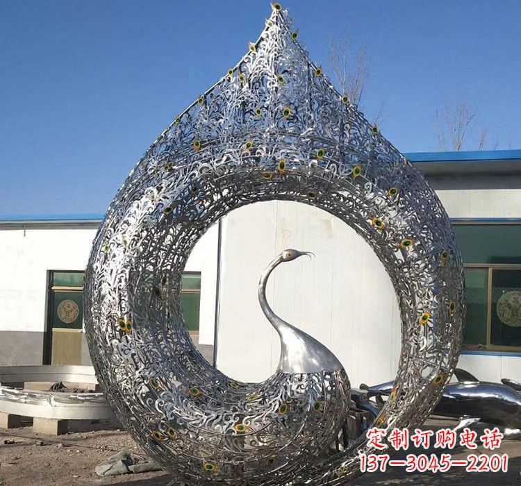 辽阳优雅的不锈钢孔雀雕塑