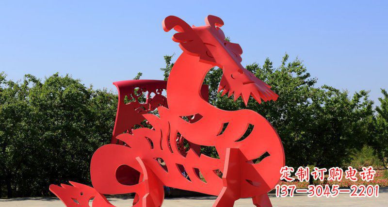 辽阳不锈钢广场抽象貔貅景观雕塑