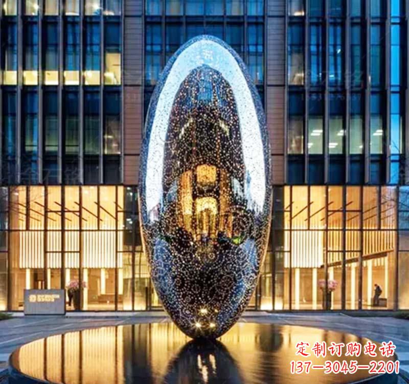 辽阳不锈钢广场抽象圆环雕塑