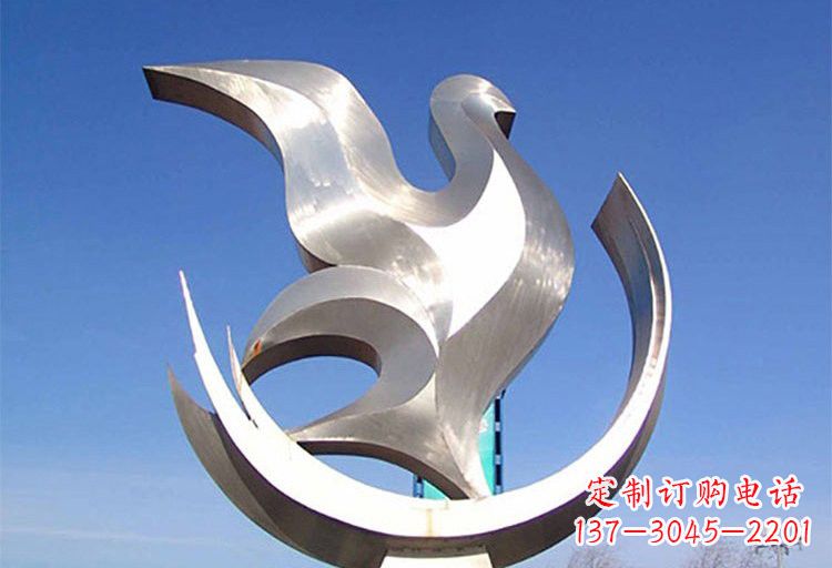 辽阳不锈钢鸽子雕塑象征着和平