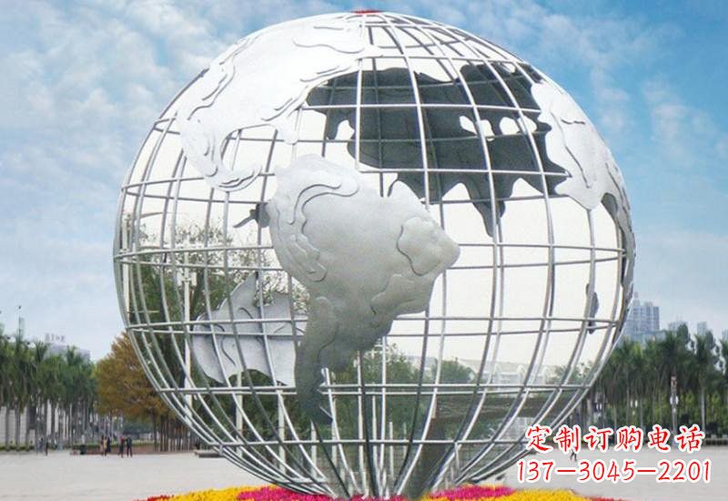 辽阳不锈钢地球雕塑象征着和平与友谊