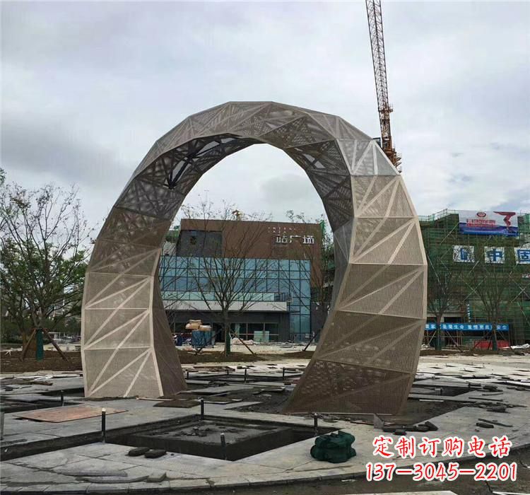 辽阳不锈钢拱门雕塑精美外观,古典气息