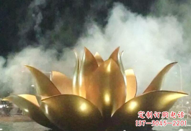 辽阳不锈钢莲花喷泉雕塑——让美景更加精彩