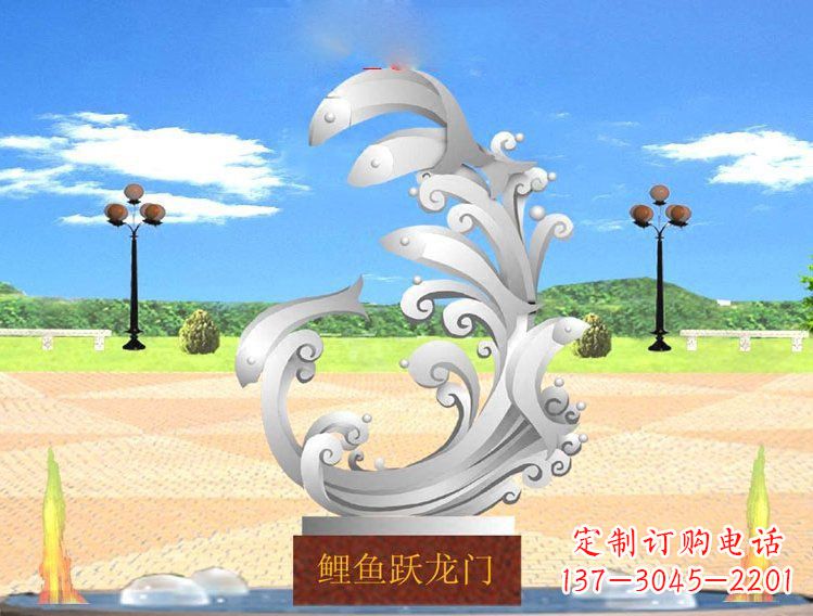 辽阳不锈钢广场上的龙雕塑