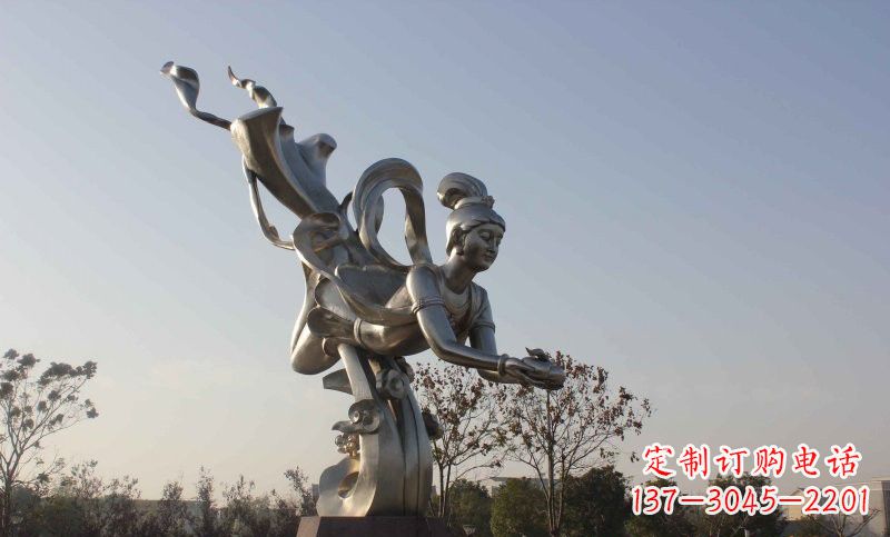辽阳不锈钢蟠桃仙女雕塑美丽的传说