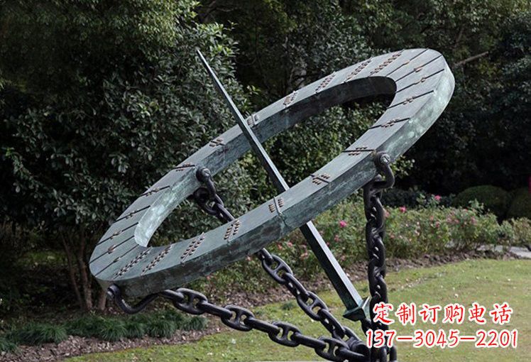 辽阳不锈钢日晷雕塑精致的艺术符号