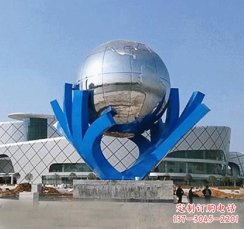 辽阳不锈钢地球雕塑缔造绿色家园