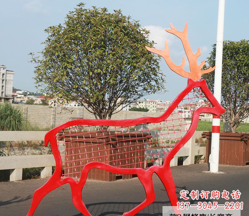 辽阳不锈钢广场网格动物鹿
