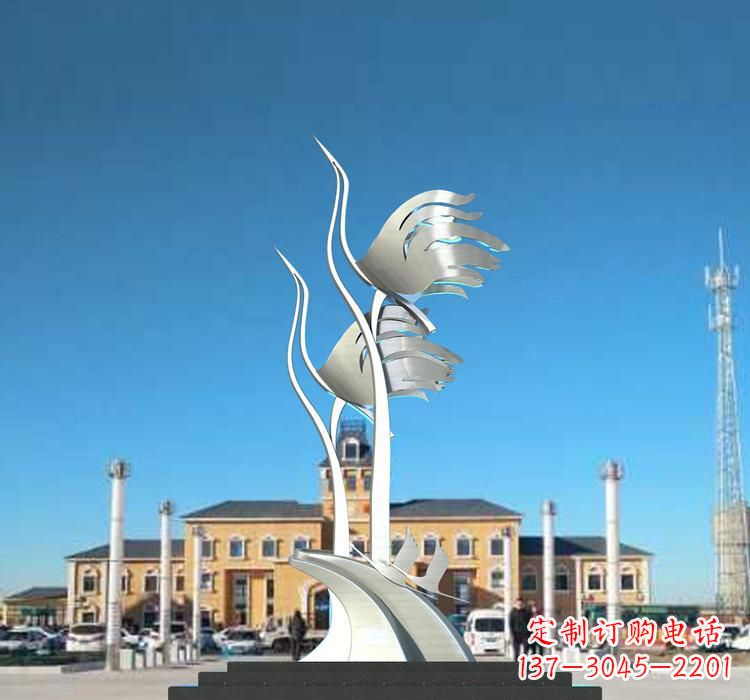 辽阳不锈钢广场仙鹤雕塑