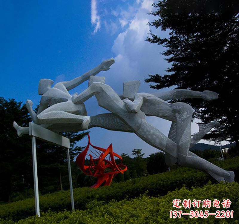 辽阳不锈钢中的运动员雕塑
