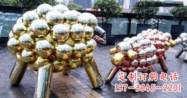辽阳不锈钢动物雕塑肖恩的小羊