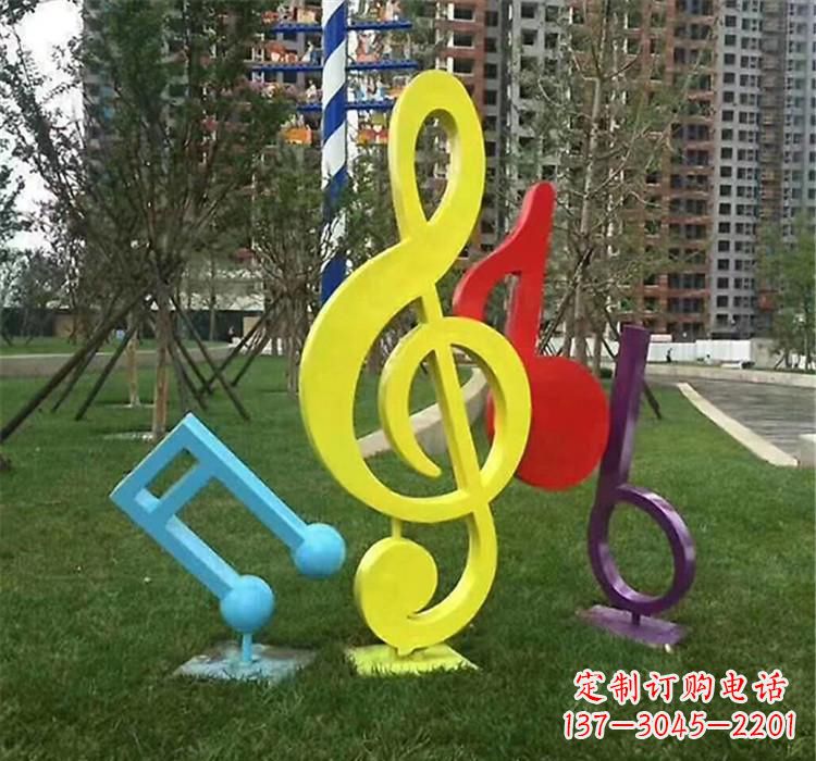 辽阳不锈钢音符雕塑音乐的流动之美