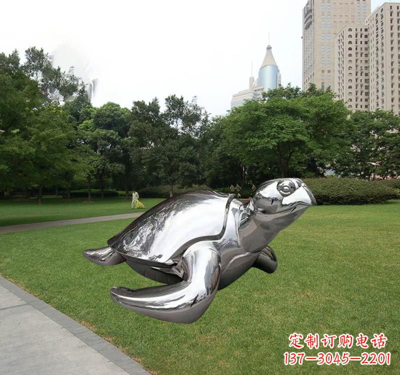 辽阳不锈钢海龟雕塑传承海洋文化的象征