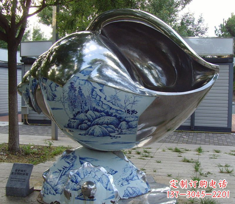 辽阳不锈钢海螺雕塑精致美观的艺术品