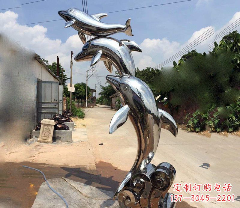 辽阳不锈钢海豚雕塑艺术的浪漫