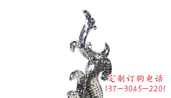 辽阳不锈钢海豚抽象雕塑精致的海洋之美