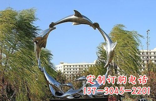辽阳不锈钢海豚雕塑美的化身