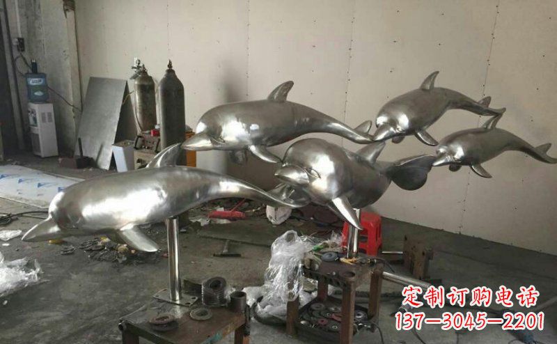 辽阳不锈钢海豚雕塑