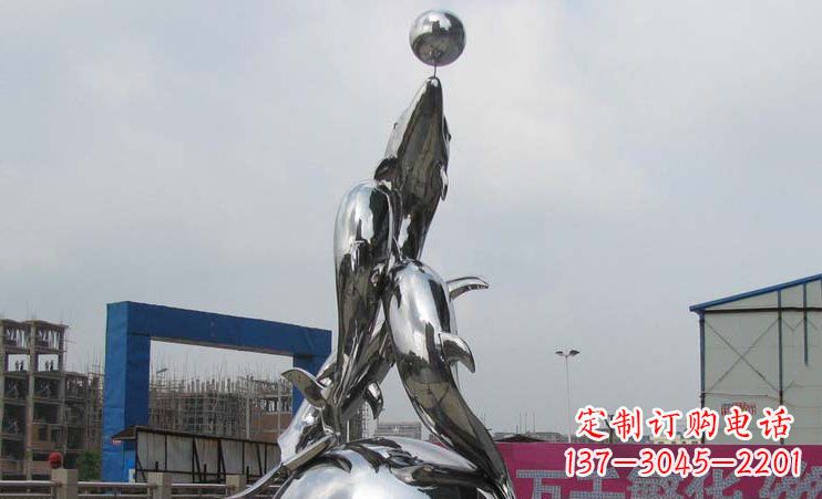 辽阳不锈钢海豚雕塑海洋之美的象征
