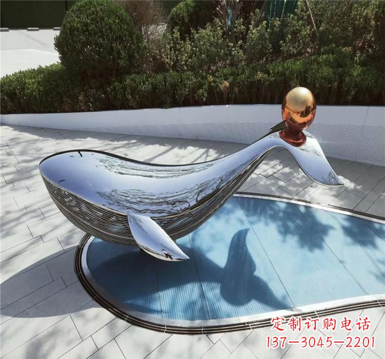 辽阳不锈钢海豚精美的雕塑作品