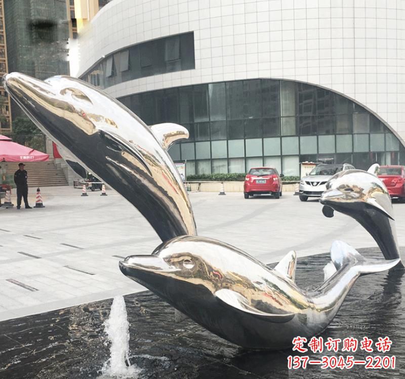 辽阳不锈钢海豚造型雕塑