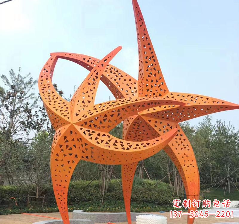 辽阳不锈钢海星海洋动物雕塑