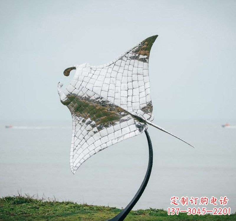 辽阳不锈钢海洋动物蝠鲼雕塑