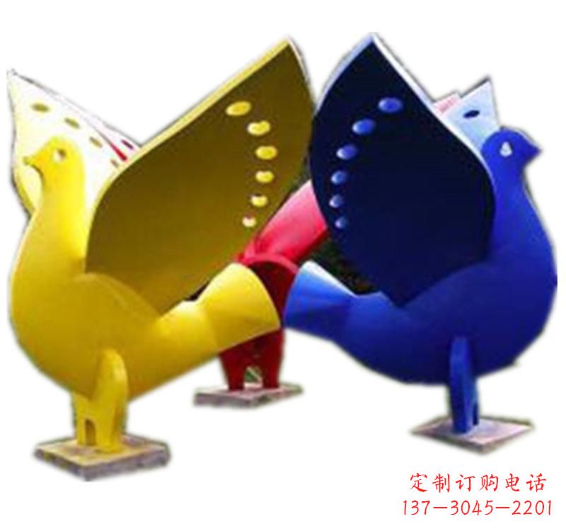 辽阳不锈钢和平鸽雕塑2