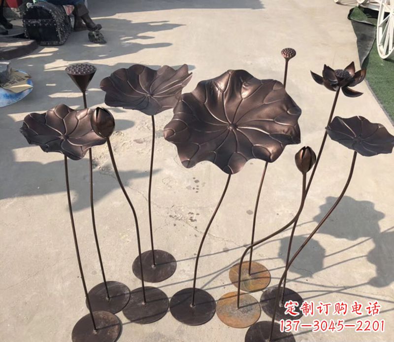 辽阳不锈钢荷花公园景观雕塑