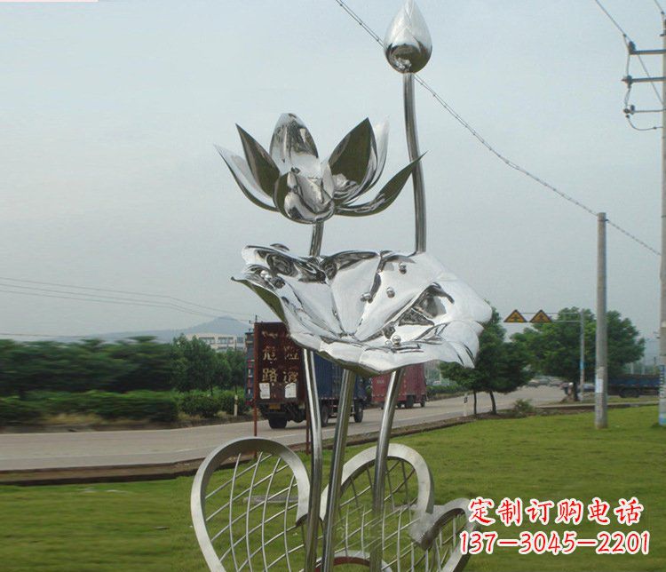 辽阳精美不锈钢荷叶雕塑