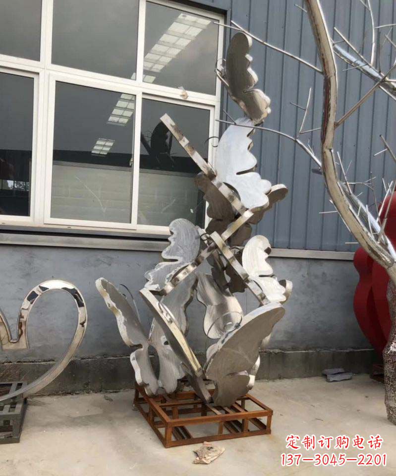 辽阳不锈钢蝴蝶雕塑1