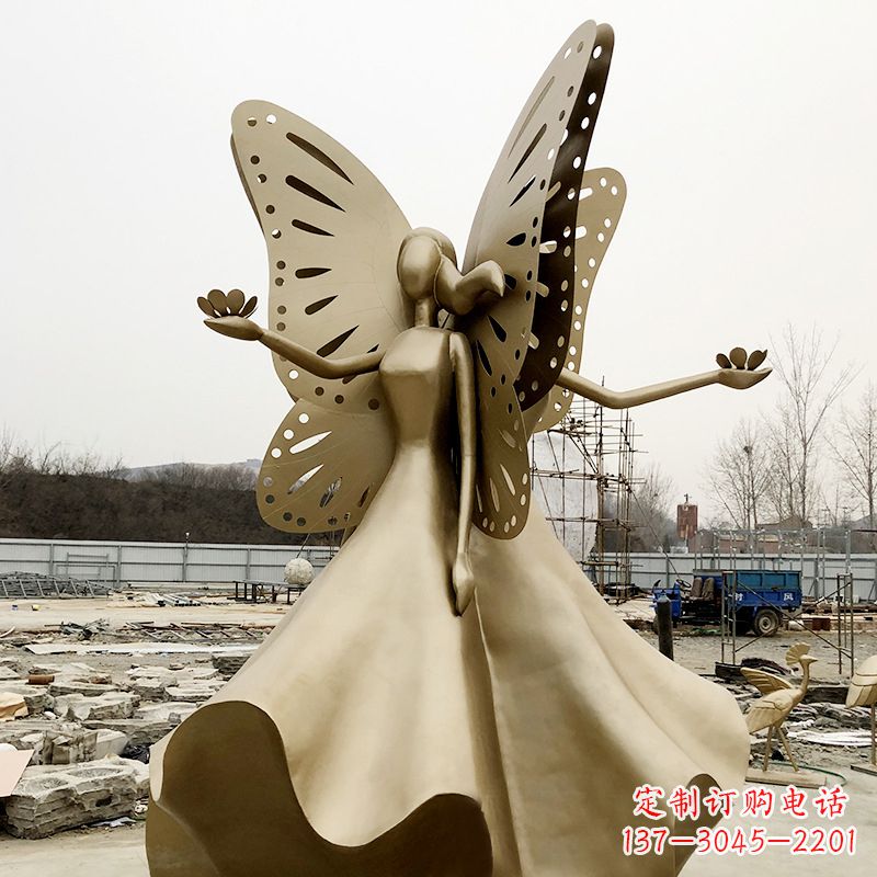 辽阳不锈钢蝴蝶少女艺术与美的完美结合