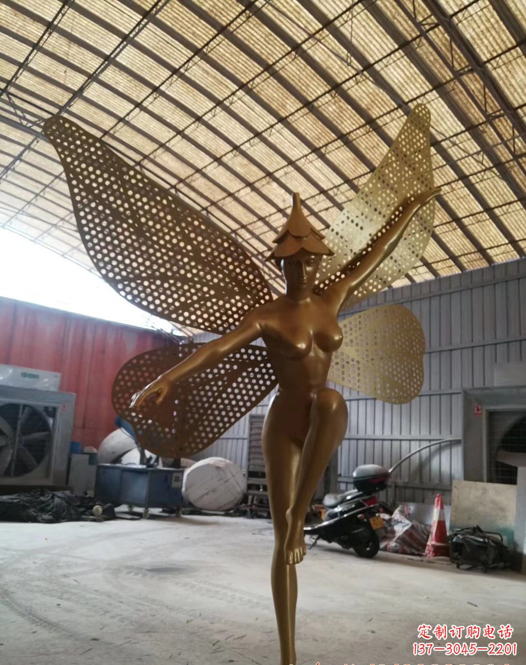 辽阳不锈钢蝴蝶仙子雕塑精美的美丽之作