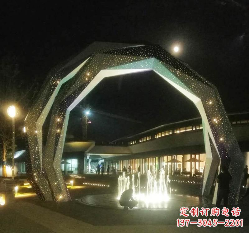 辽阳不锈钢户外拱门雕塑